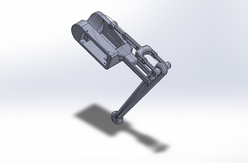 Quadruped Robot Leg CAD - Prototype v1