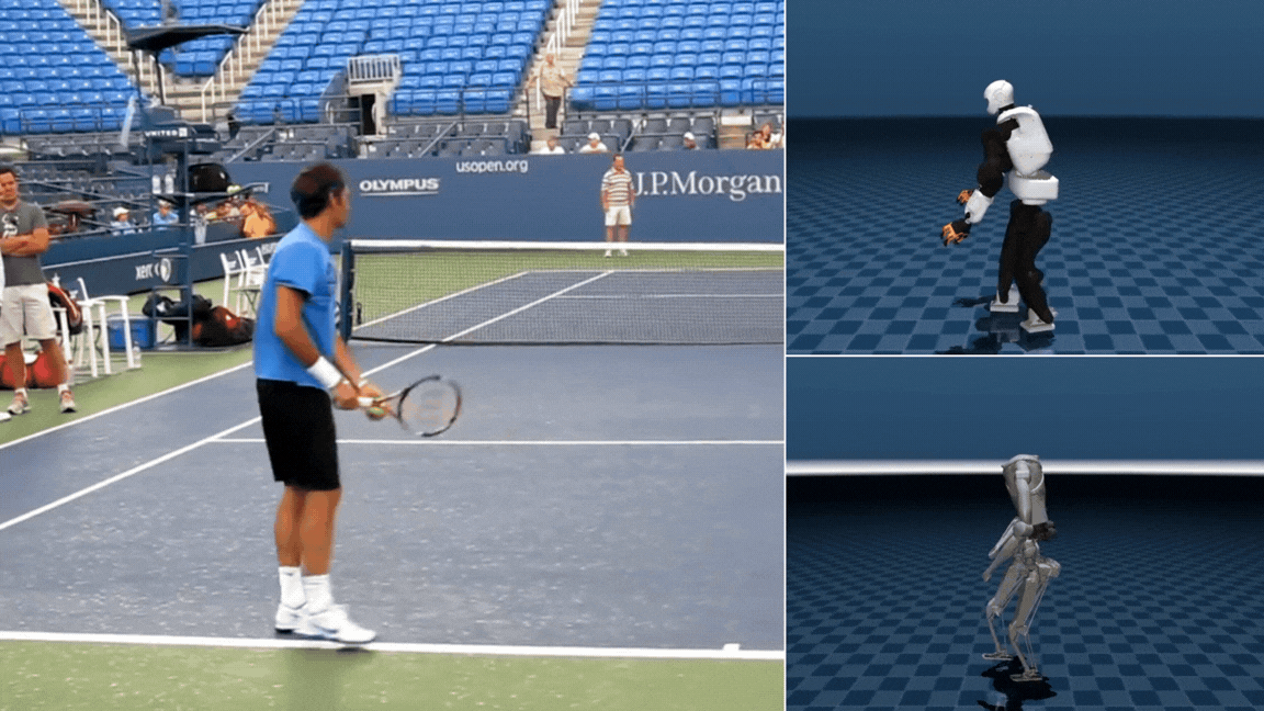 Tennis motion retargeting to a robot